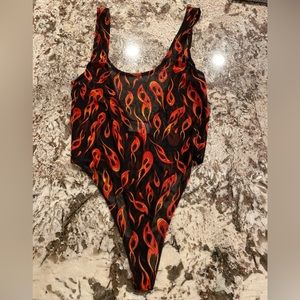 Laina Rauma Vanilla Rose Bodysuit in Flames *Never worn*